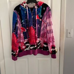 A colorful terry cloth hoodie